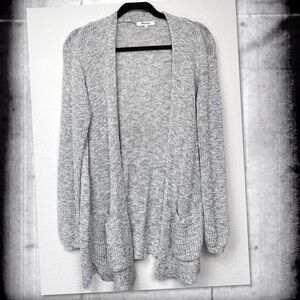 MADEWELL MARLED GREY SLOUCHY CARDIGAN SMALL